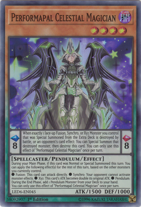 Performapal Celestial Magician [LED6-EN045] Super Rare | Card Merchant Takapuna