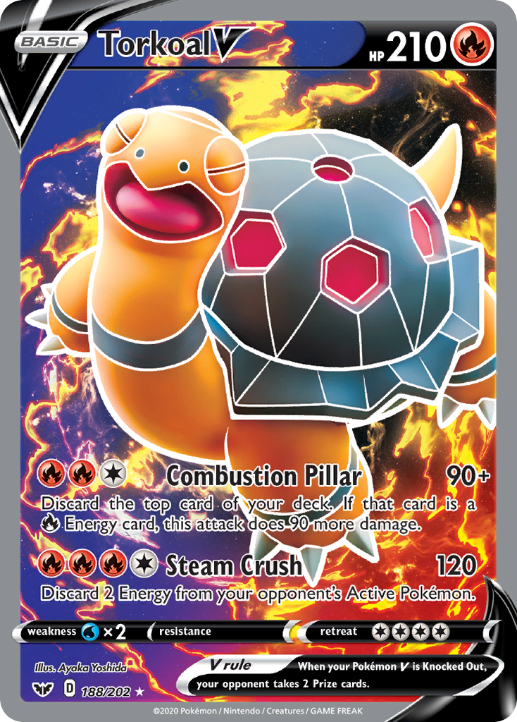 Torkoal V (188/202) [Sword & Shield: Base Set] | Card Merchant Takapuna