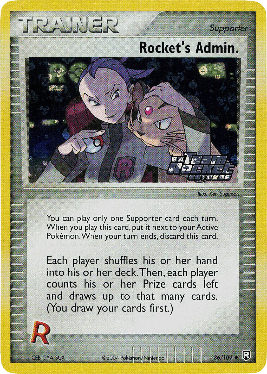 Rocket's Admin. (86/109) (Stamped) [EX: Team Rocket Returns] | Card Merchant Takapuna