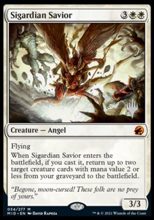 Sigardian Savior (Promo Pack) [Innistrad: Midnight Hunt Promos] | Card Merchant Takapuna