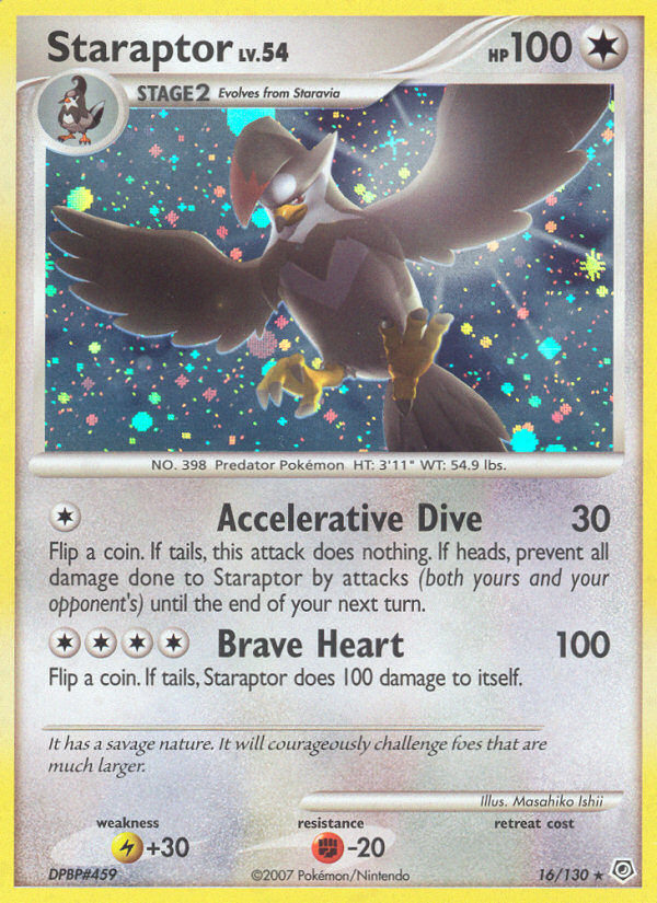 Staraptor (16/130) [Diamond & Pearl: Base Set] | Card Merchant Takapuna