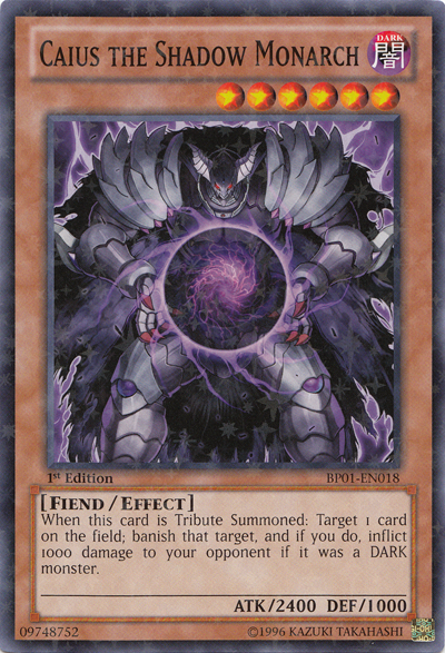 Caius the Shadow Monarch [BP01-EN018] Starfoil Rare | Card Merchant Takapuna