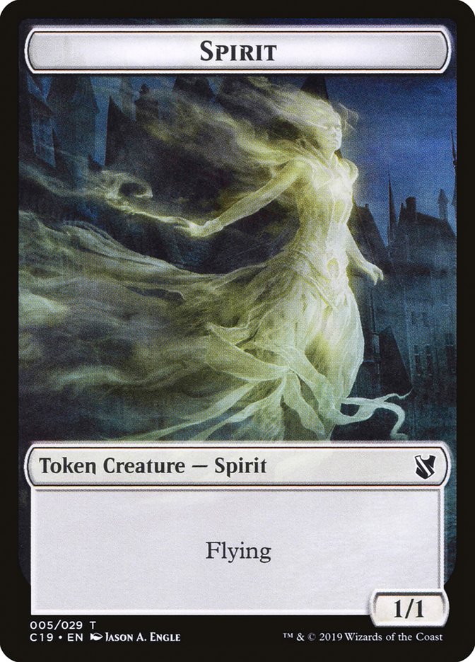 Spirit Token [Commander 2019 Tokens] | Card Merchant Takapuna