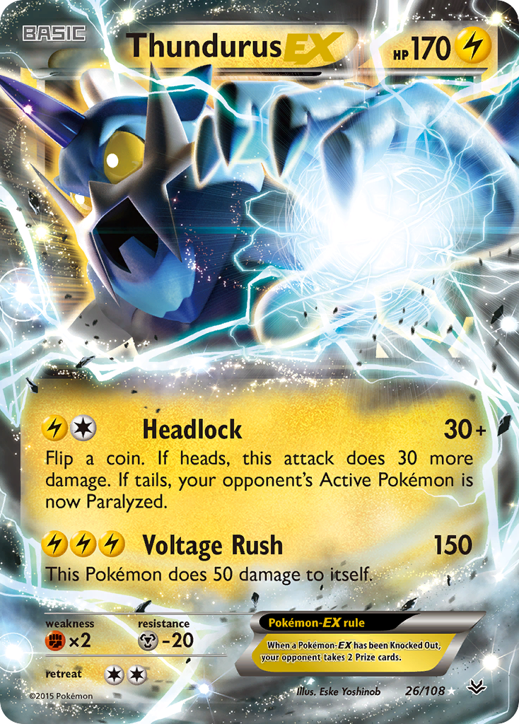 Thundurus EX (26/108) [XY: Roaring Skies] | Card Merchant Takapuna