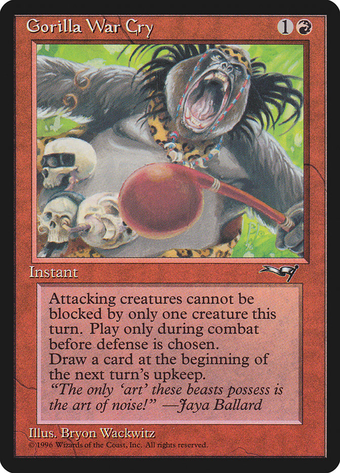 Gorilla War Cry (Red Rattle Drum) [Alliances] | Card Merchant Takapuna