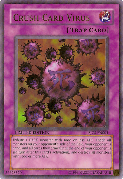 Crush Card Virus [SJCS-EN004] Ultra Rare | Card Merchant Takapuna