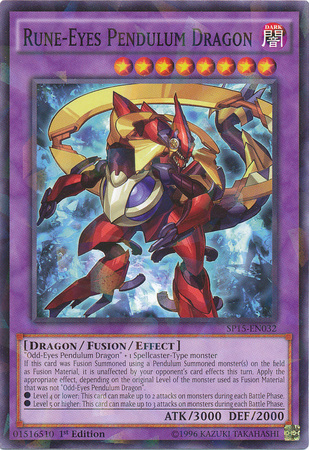 Rune-Eyes Pendulum Dragon [SP15-EN032] Shatterfoil Rare | Card Merchant Takapuna