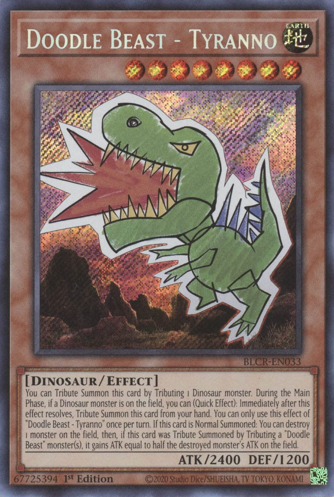 Doodle Beast - Tyranno [BLCR-EN033] Secret Rare | Card Merchant Takapuna