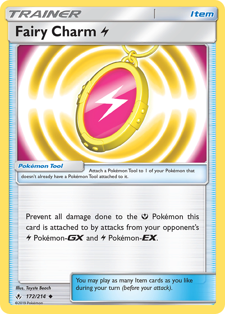 Fairy Charm Lightning (172/214) [Sun & Moon: Unbroken Bonds] | Card Merchant Takapuna