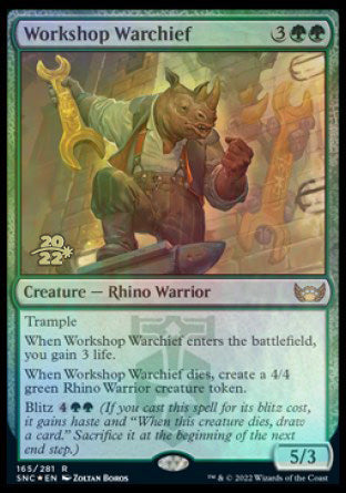 Workshop Warchief [Streets of New Capenna Prerelease Promos] | Card Merchant Takapuna