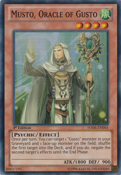 Musto, Oracle of Gusto [HA06-EN045] Super Rare | Card Merchant Takapuna