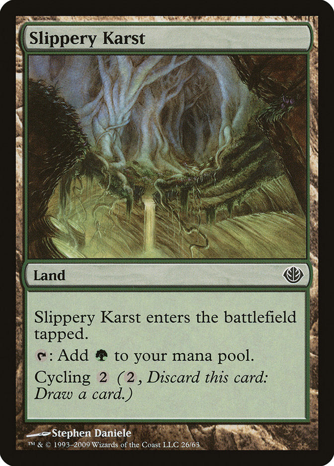 Slippery Karst [Duel Decks: Garruk vs. Liliana] | Card Merchant Takapuna