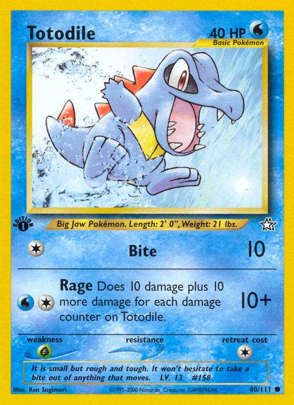 Totodile (80/111) [Neo Genesis 1st Edition] | Card Merchant Takapuna