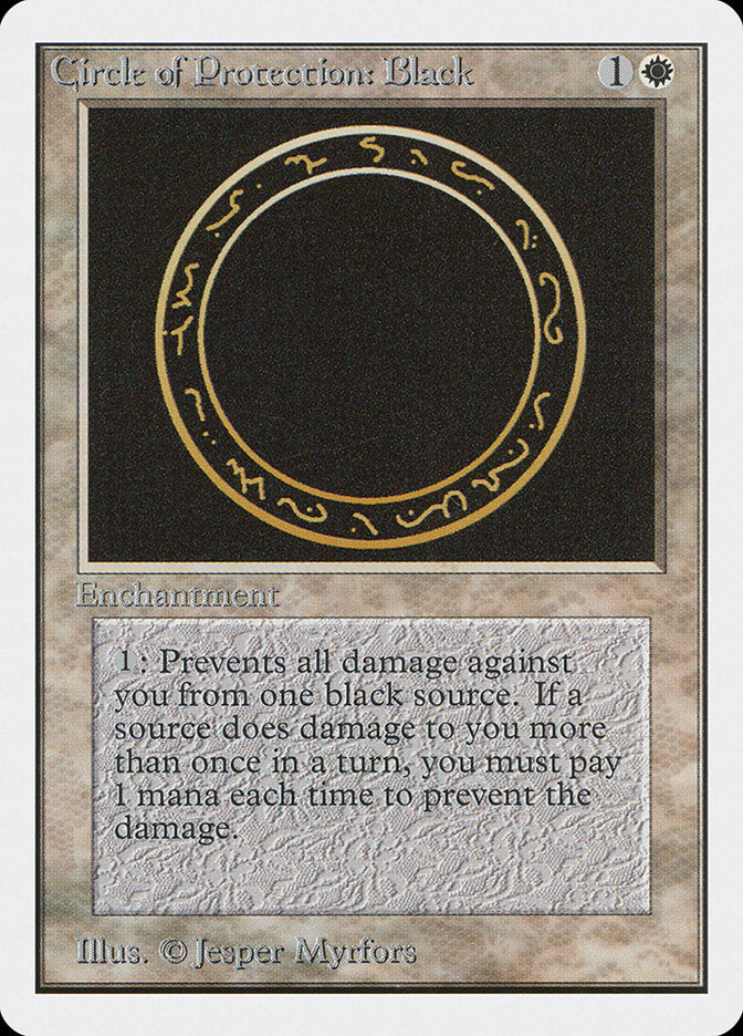 Circle of Protection: Black [Unlimited Edition] | Card Merchant Takapuna