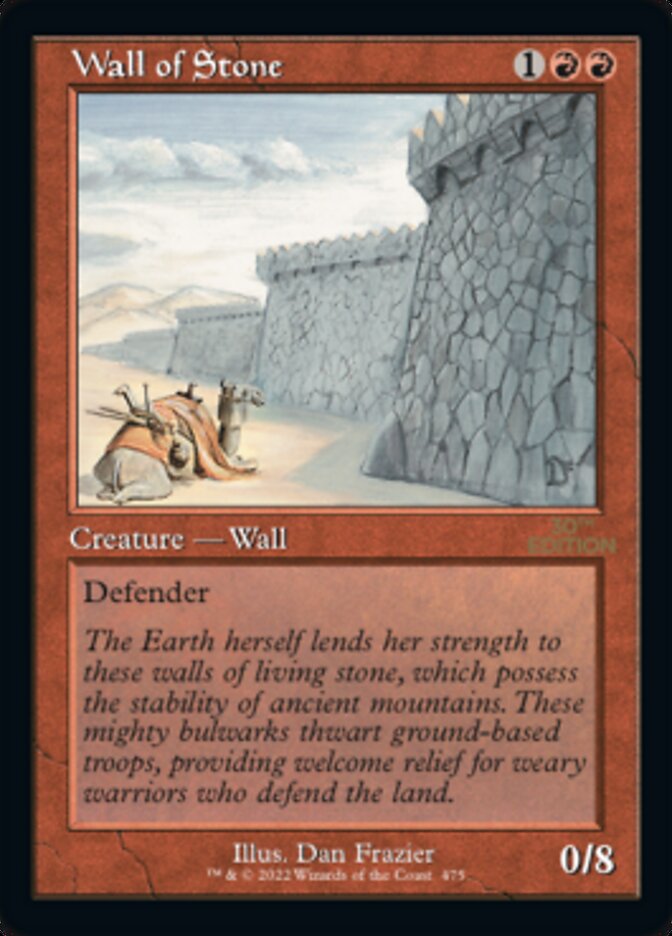 Wall of Stone (Retro) [30th Anniversary Edition] | Card Merchant Takapuna