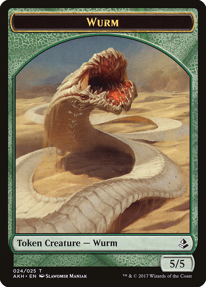 Unwavering Initiate // Wurm Double-Sided Token [Amonkhet Tokens] | Card Merchant Takapuna