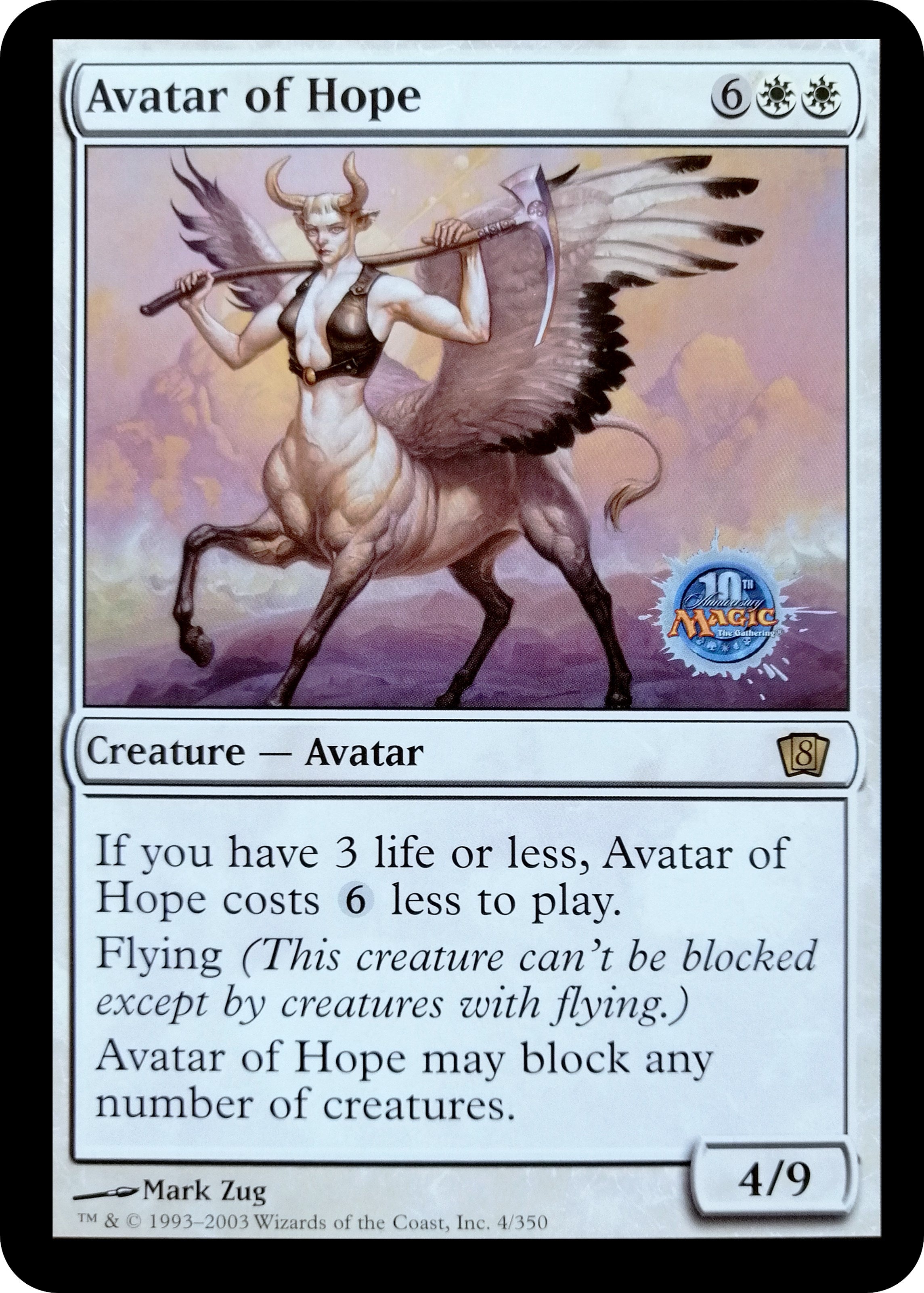 Avatar of Hope (Oversized) (Grand Prix Bangkok 2003) [Eighth Edition] | Card Merchant Takapuna