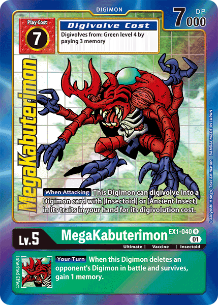 MegaKabuterimon [EX1-040] (Alternate Art) [Classic Collection] | Card Merchant Takapuna