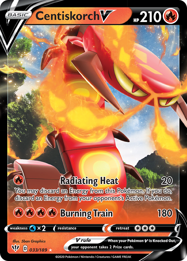 Centiskorch V (033/189) [Sword & Shield: Darkness Ablaze] | Card Merchant Takapuna