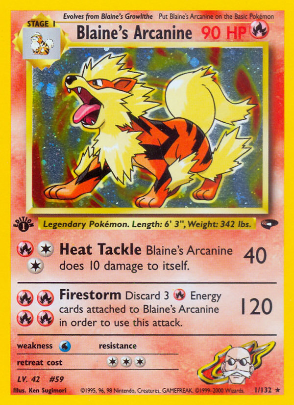 Blaine's Arcanine (1/132) [Gym Challenge 1st Edition] | Card Merchant Takapuna