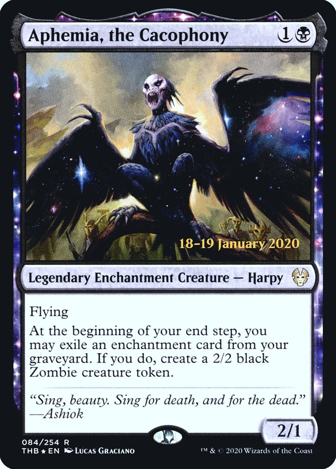 Aphemia, the Cacophony [Theros Beyond Death Prerelease Promos] | Card Merchant Takapuna