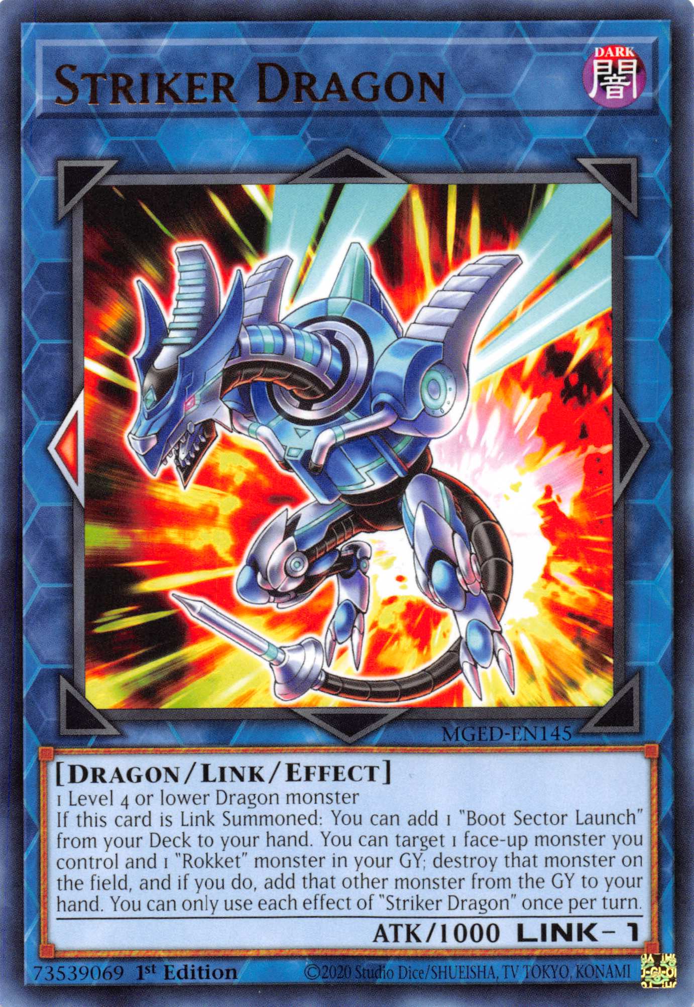 Striker Dragon [MGED-EN145] Rare | Card Merchant Takapuna