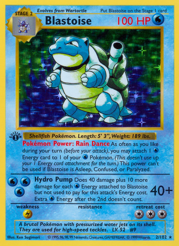 Blastoise (2/102) (Shadowless) [Base Set 1st Edition] | Card Merchant Takapuna