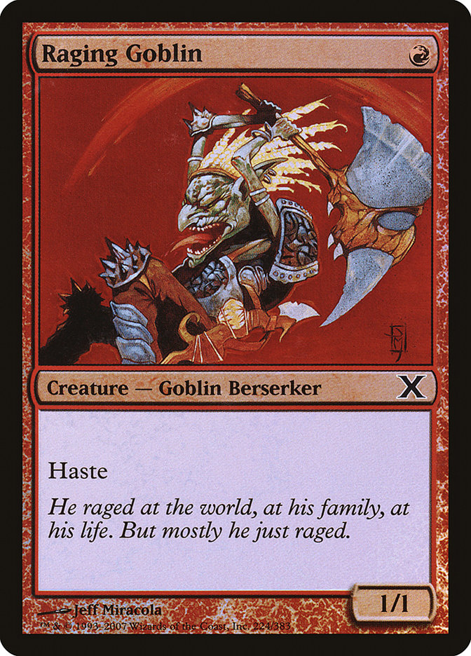 Raging Goblin (Premium Foil) [Tenth Edition] | Card Merchant Takapuna