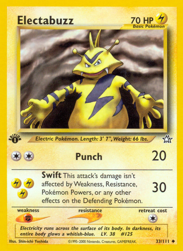 Electabuzz (33/111) [Neo Genesis 1st Edition] | Card Merchant Takapuna