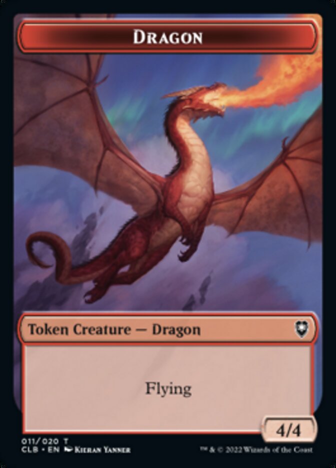 Treasure // Dragon Double-Sided Token [Commander Legends: Battle for Baldur's Gate Tokens] | Card Merchant Takapuna