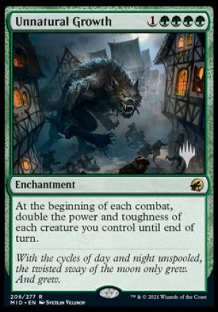 Unnatural Growth (Promo Pack) [Innistrad: Midnight Hunt Promos] | Card Merchant Takapuna