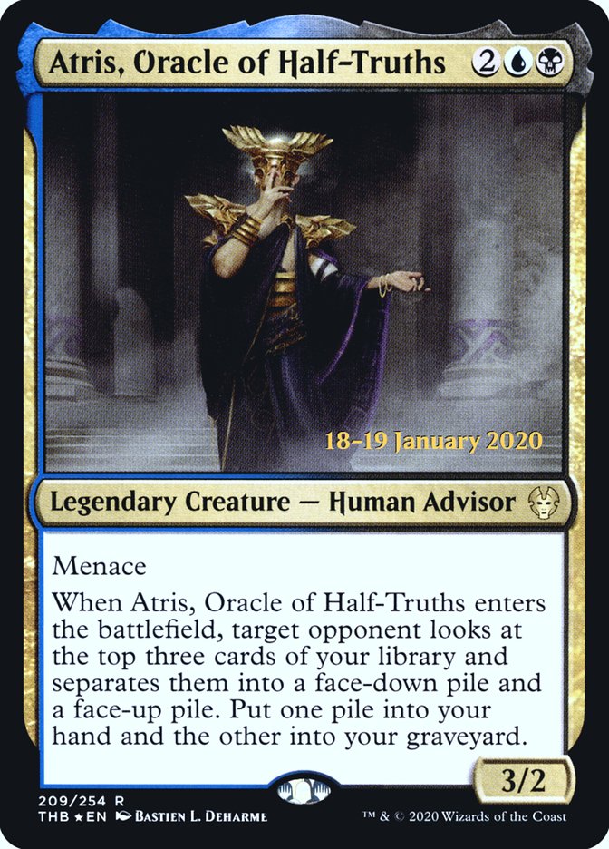 Atris, Oracle of Half-Truths [Theros Beyond Death Prerelease Promos] | Card Merchant Takapuna