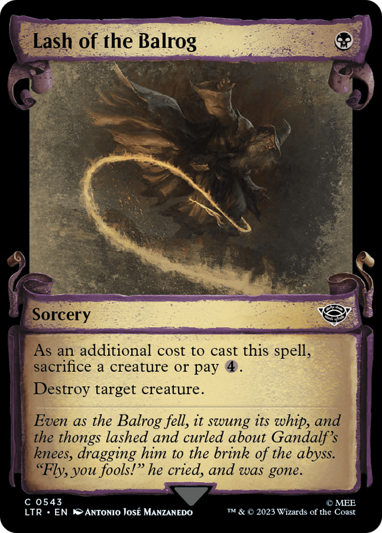 Lash of the Balrog [The Lord of the Rings: Tales of Middle-Earth Showcase Scrolls] | Card Merchant Takapuna