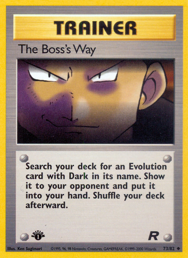 The Boss's Way (73/82) [Team Rocket 1st Edition] | Card Merchant Takapuna