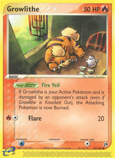 Growlithe (65/100) [EX: Sandstorm] | Card Merchant Takapuna