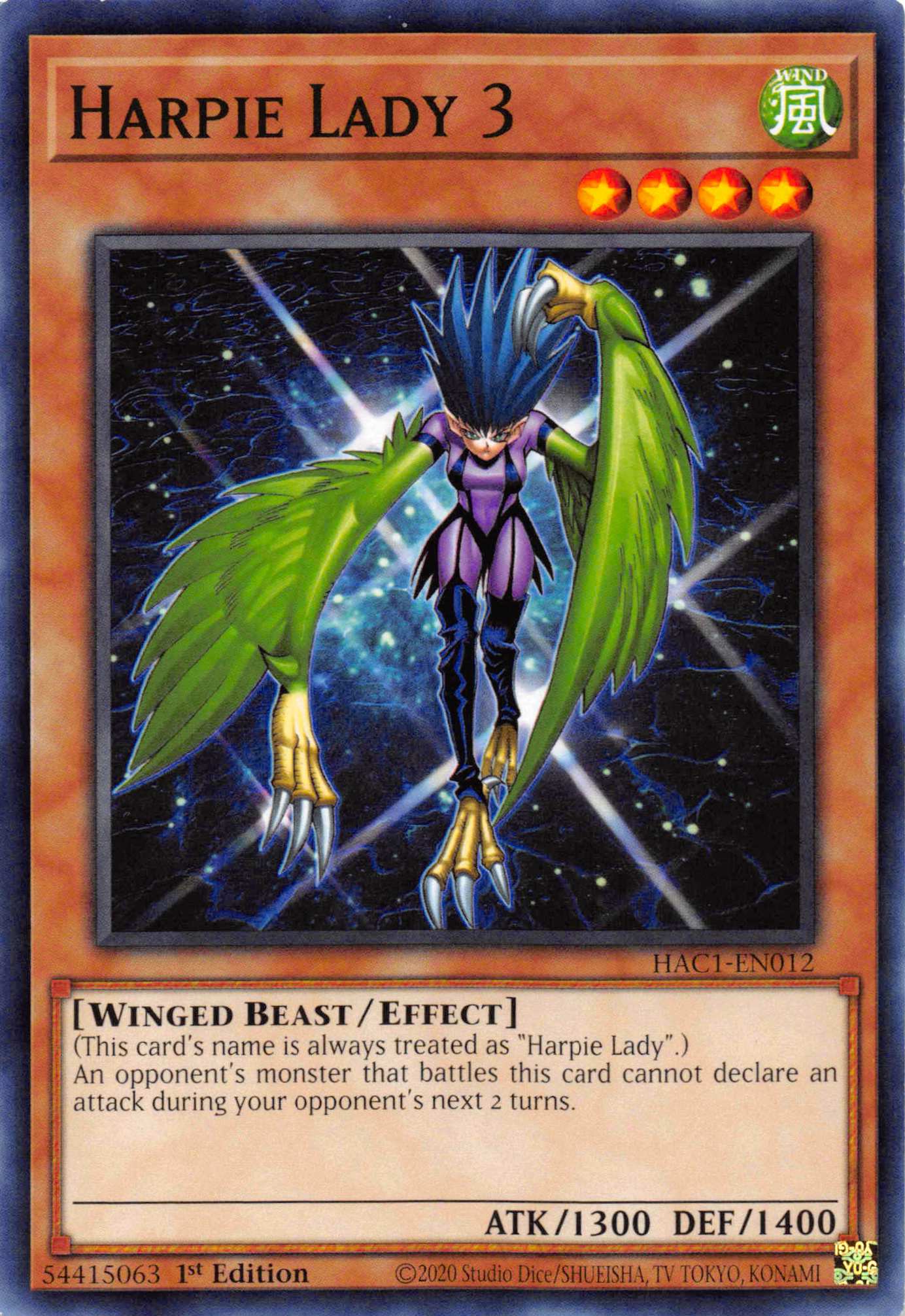 Harpie Lady 3 [HAC1-EN012] Common | Card Merchant Takapuna