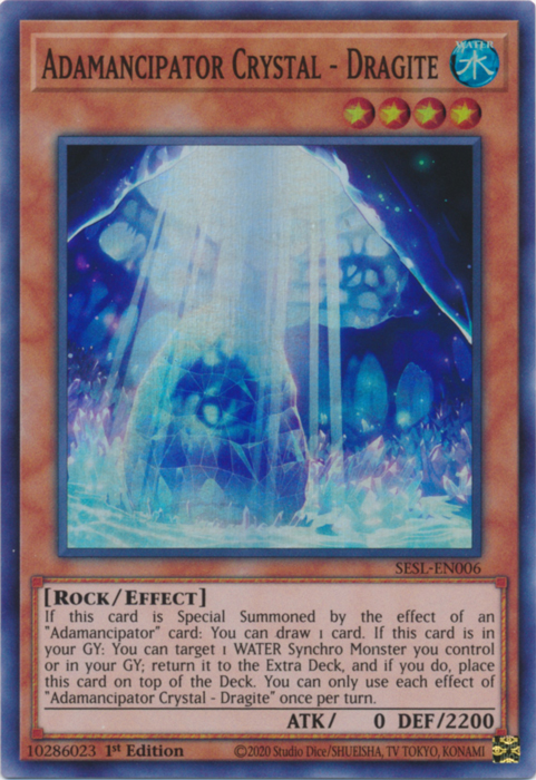 Adamancipator Crystal - Dragite [SESL-EN006] Super Rare | Card Merchant Takapuna