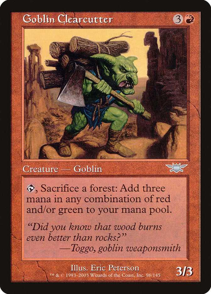 Goblin Clearcutter [Legions] | Card Merchant Takapuna