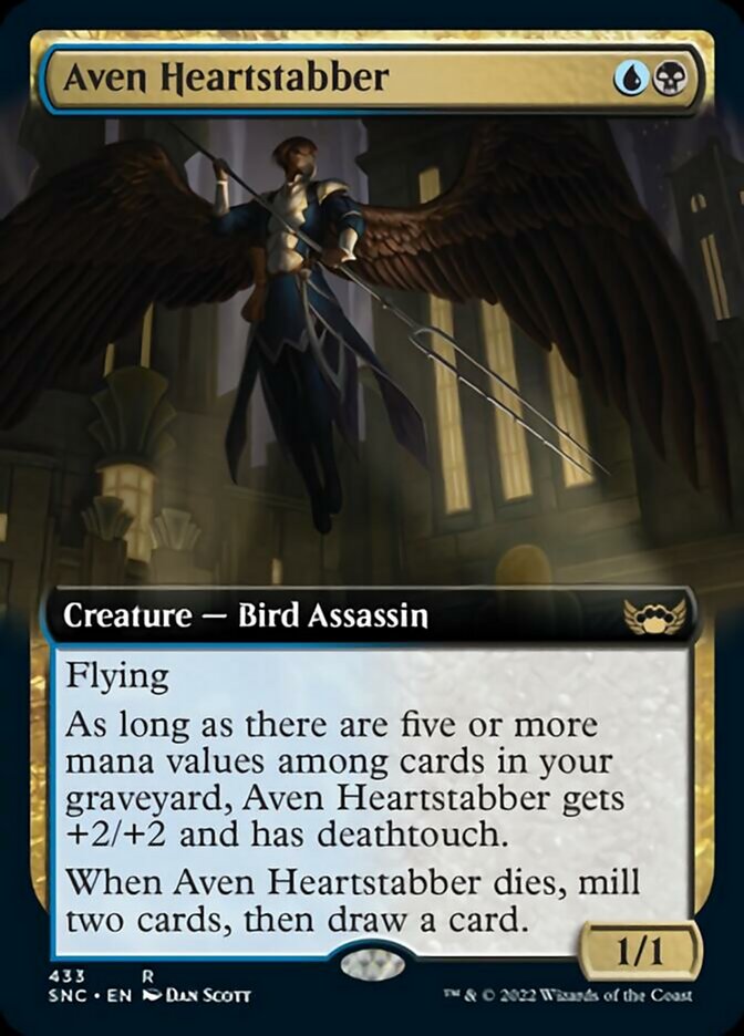 Aven Heartstabber (Extended Art) [Streets of New Capenna] | Card Merchant Takapuna