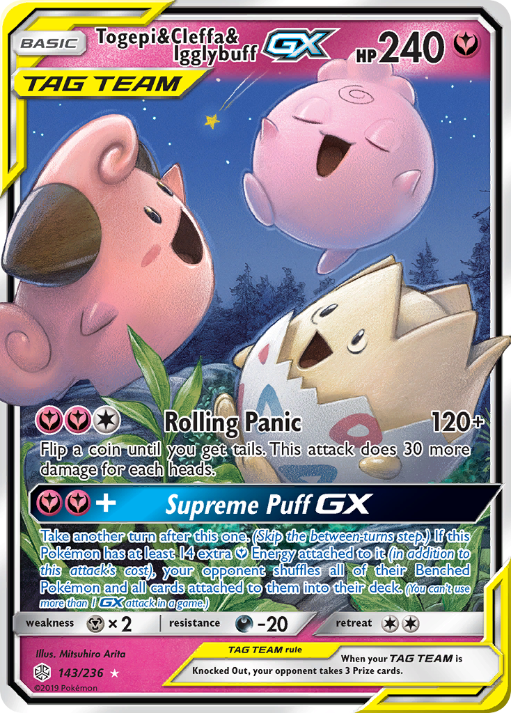 Togepi & Cleffa & Igglybuff GX (143/236) [Sun & Moon: Cosmic Eclipse] | Card Merchant Takapuna