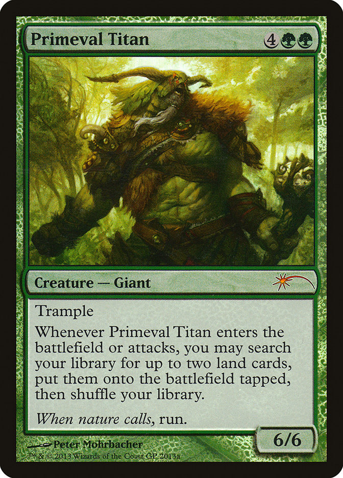 Primeval Titan (Grand Prix) [Grand Prix Promos] | Card Merchant Takapuna