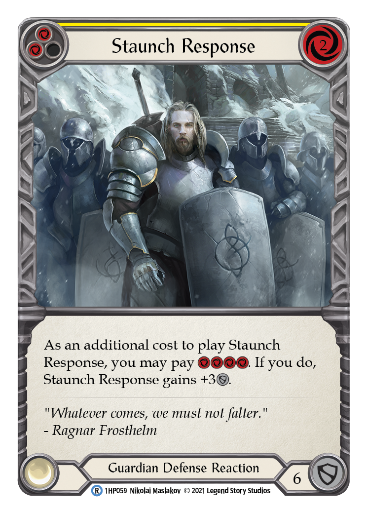 Staunch Response (Yellow) [1HP059] (History Pack 1) | Card Merchant Takapuna