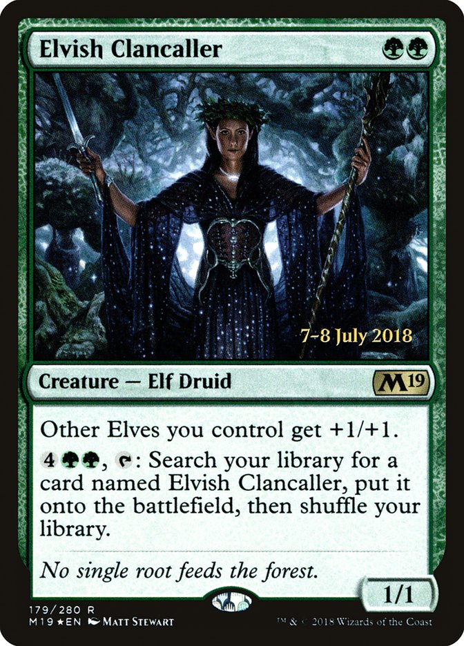 Elvish Clancaller [Core Set 2019 Prerelease Promos] | Card Merchant Takapuna