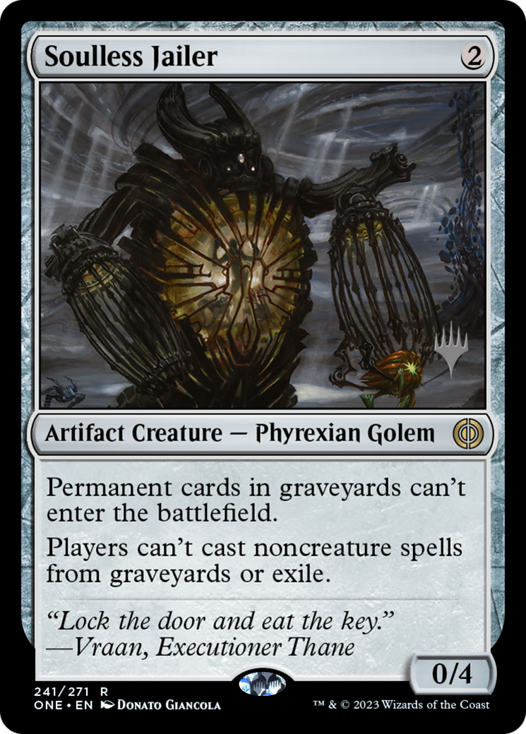 Soulless Jailer (Promo Pack) [Phyrexia: All Will Be One Promos] | Card Merchant Takapuna