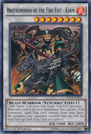 Brotherhood of the Fire Fist - Kirin [MP14-EN094] Rare | Card Merchant Takapuna