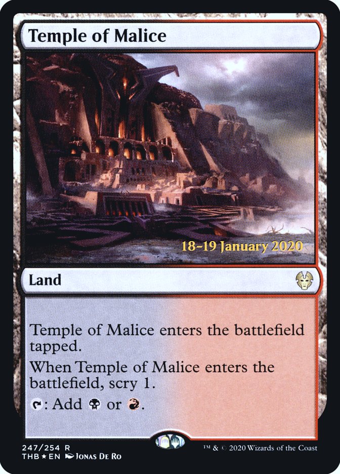 Temple of Malice [Theros Beyond Death Prerelease Promos] | Card Merchant Takapuna