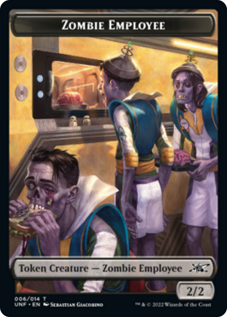 Zombie Employee // Treasure (013) Double-Sided Token [Unfinity Tokens] | Card Merchant Takapuna