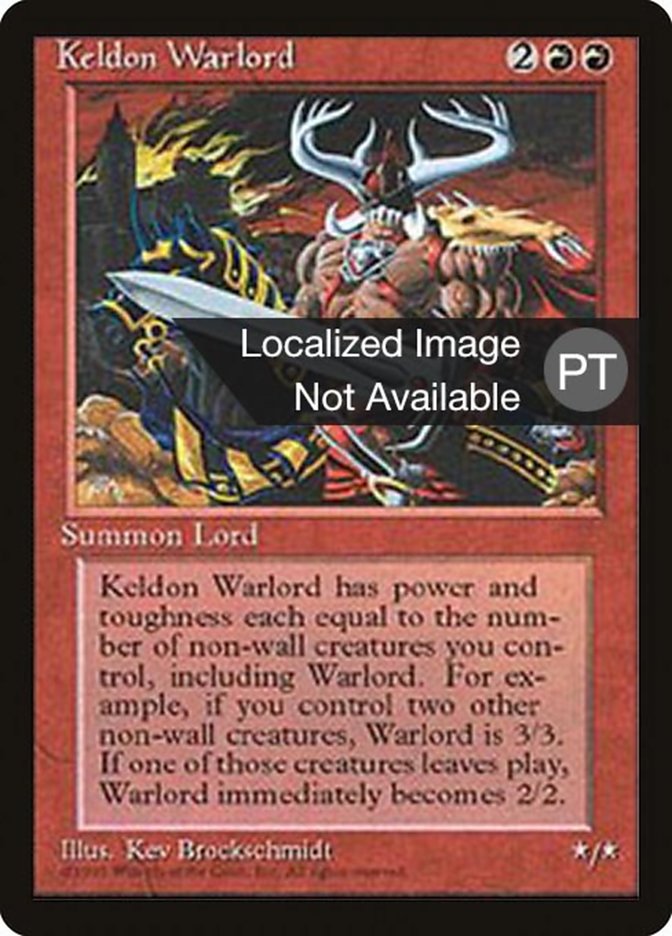 Keldon Warlord [Fourth Edition (Foreign Black Border)] | Card Merchant Takapuna