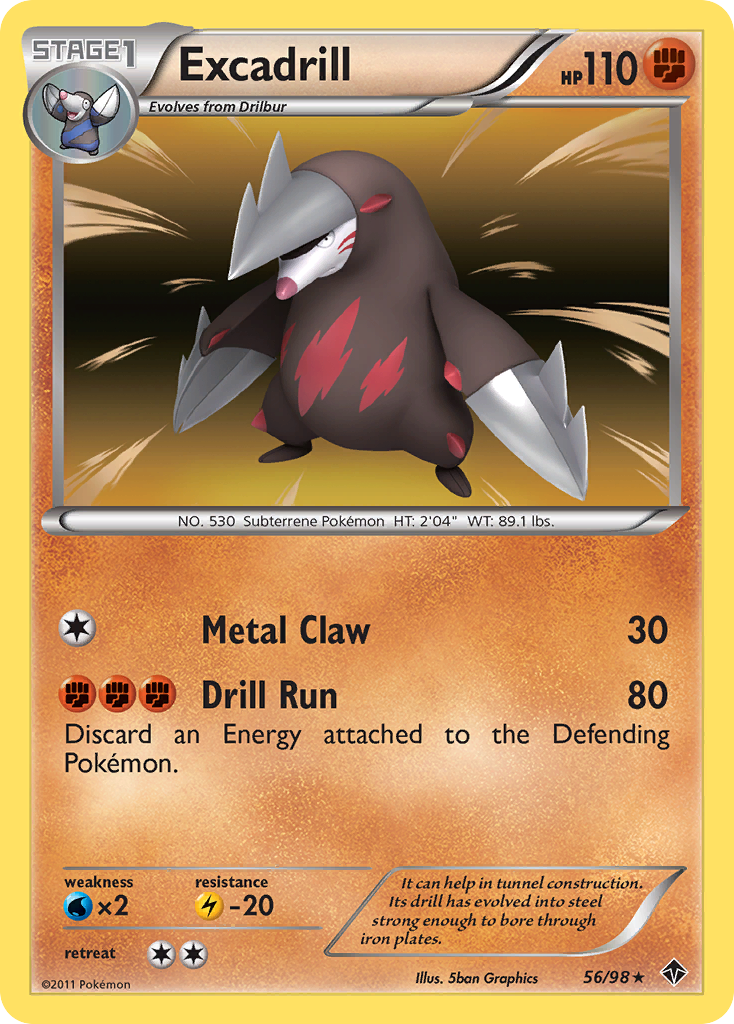 Excadrill (56/98) [Black & White: Emerging Powers] | Card Merchant Takapuna