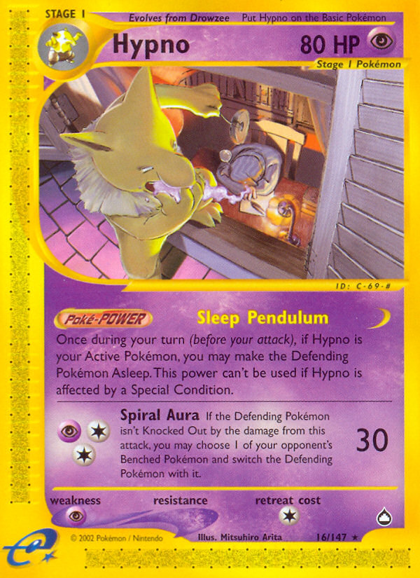 Hypno (16/147) [Aquapolis] | Card Merchant Takapuna